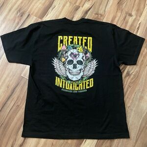 A**Holes Live Forever “Created Intoxicated” Skull Tee Sz XL
